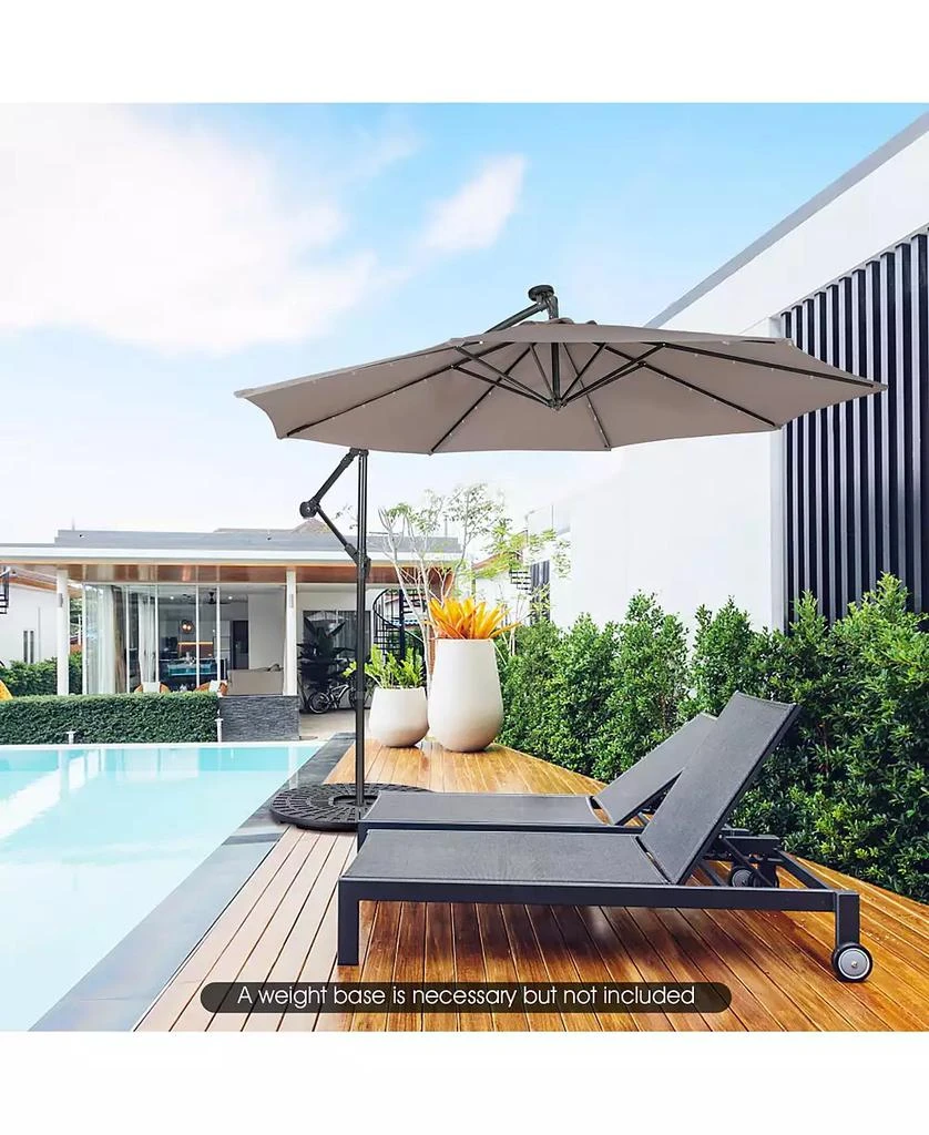 GOUUN 10 Feet Patio Cantilever Umbrella with Tilting System 2