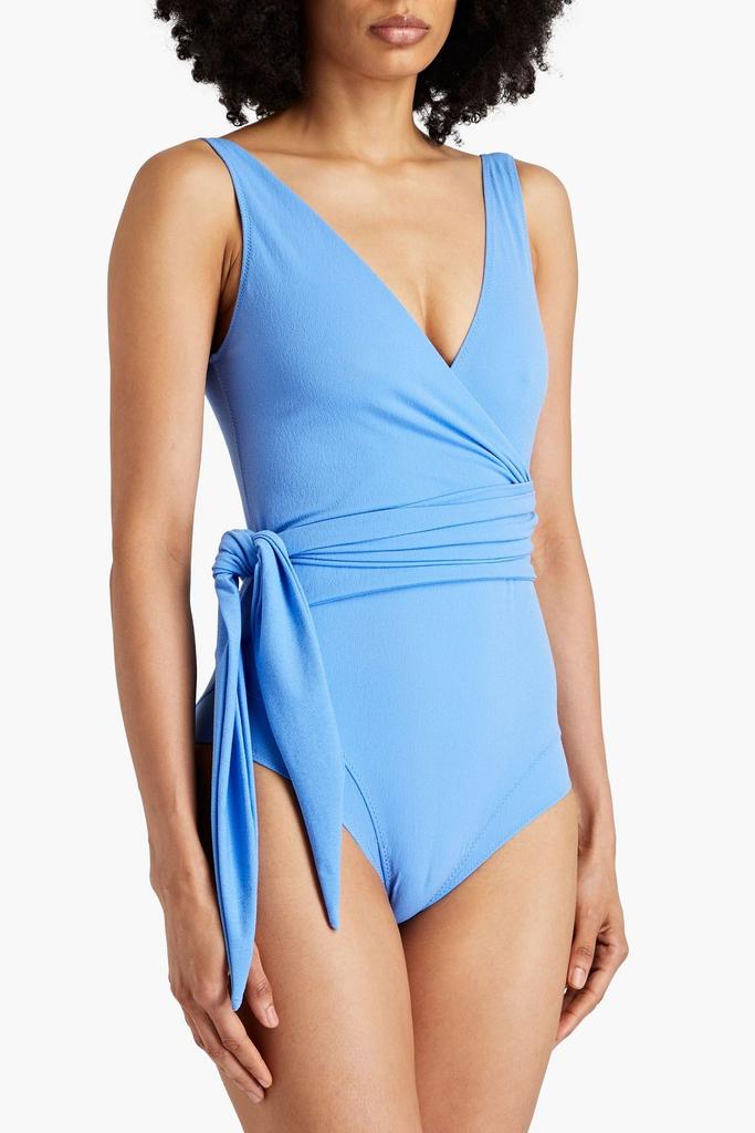 LISA MARIE FERNANDEZ Dree Louise stretch-crepe wrap-effect swimsuit