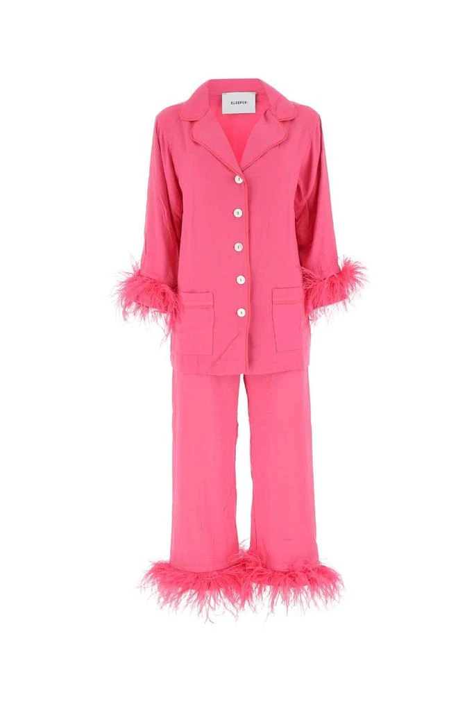 Sleeper Sleeper Feather Trim Pajama Set 1