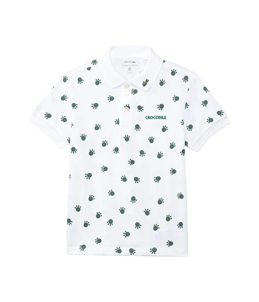 Lacoste Aop "Do You Speak Lacoste" Polo Shirt (Little Kid/Toddler/Big Kid) 1