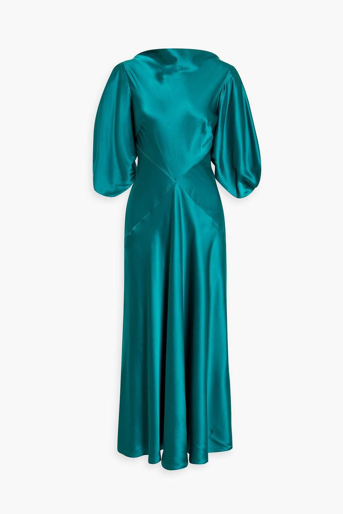 ROKSANDA Cutout draped silk-satin midi dress