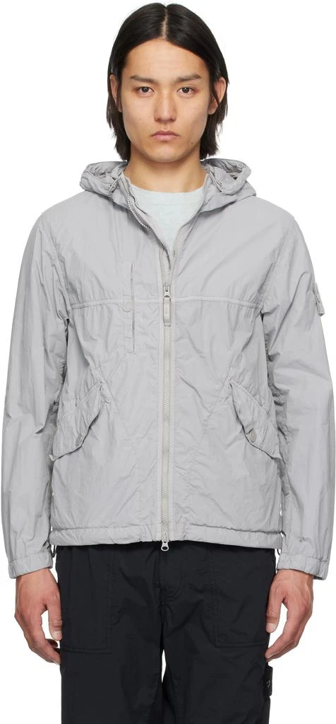 Stone Island Gray Nylon Smerigliato Ghost Jacket 1