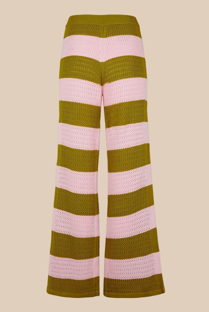 SONIA RYKIEL Pantalon - Raye Baby Pink/Kaki - Femme