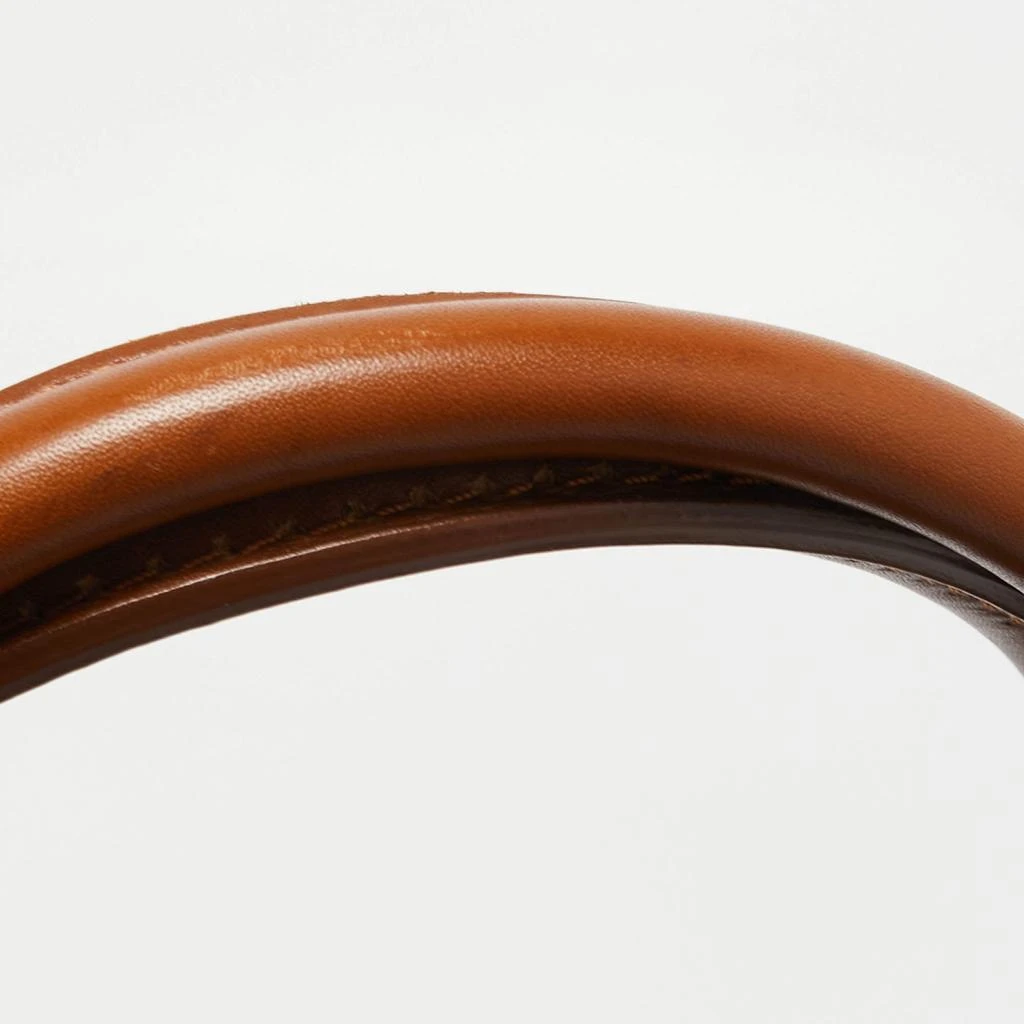 Gianfranco Ferre Gianfranco Ferre Brown Jacquard Fabric and Leather Flap Satchel 11