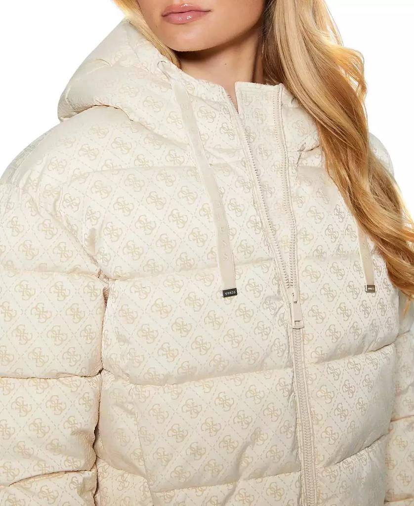 GUESS Women's Daisy Hooded Logo Puffer Jacket 3