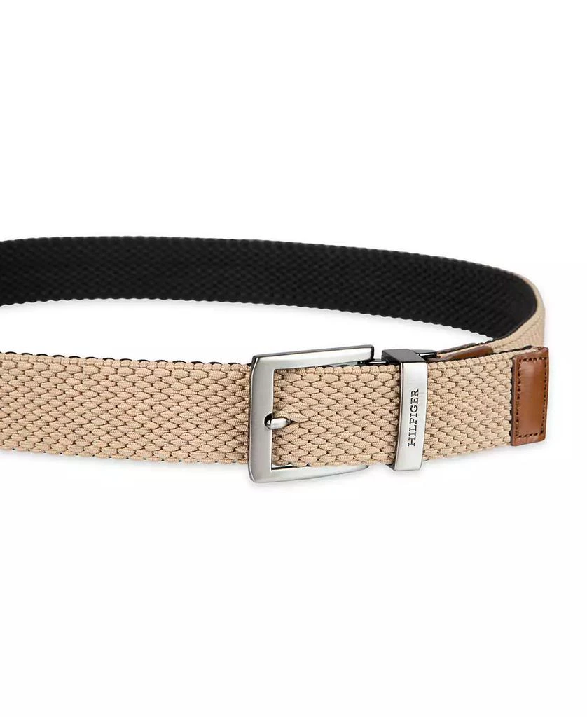 Tommy Hilfiger Men's Two-in-One Reversible Fully Adjustable Stretch Casual Cord Belt 5