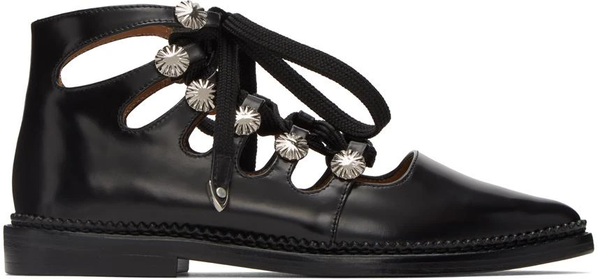 Toga Pulla SSENSE Exclusive Black Lace-Up Shoes 1