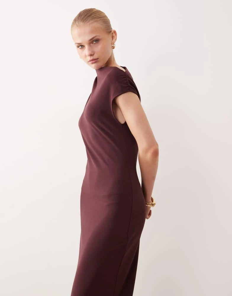 mango red asymmetrical dress Lucci Lu 93065 Burgundy Lace Chiffon Dress – Formalwear Outlet main image 0