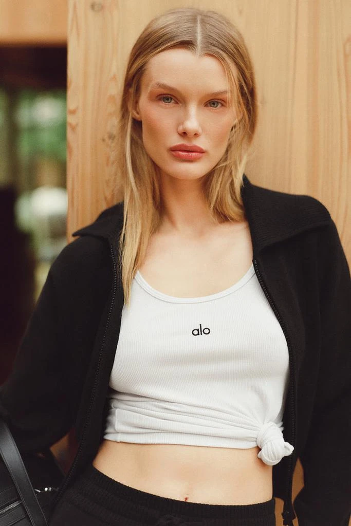 Alo Ribbed Prosper Tank - White 6