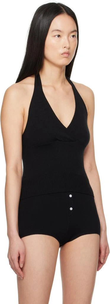 Frankies Bikinis Black Dylan Knit Halter Top 2