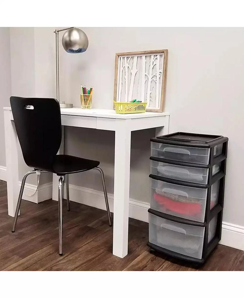 Homz Plastic 4 Drawer Medium Home Storage Container 8