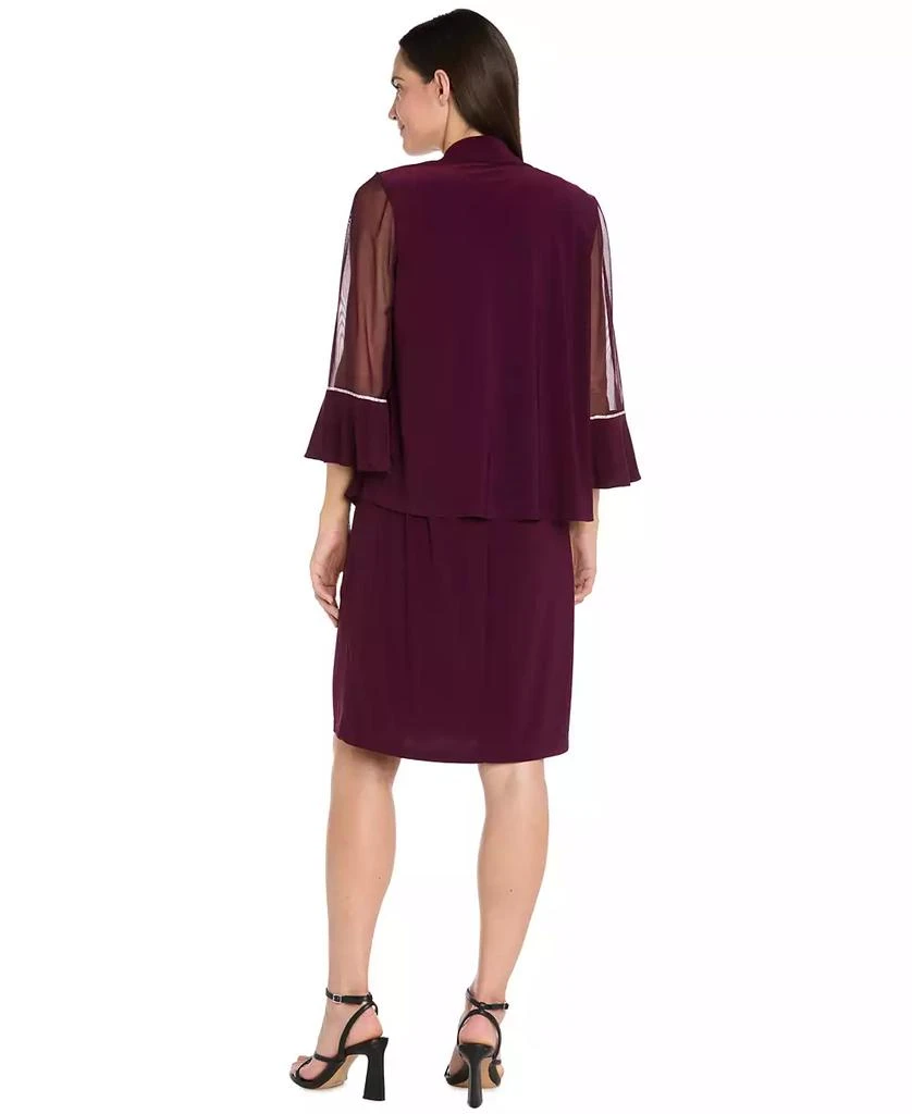 R & M Richards Women's 2-Piece Rhinestone Trim Detail Jacket Dress 5