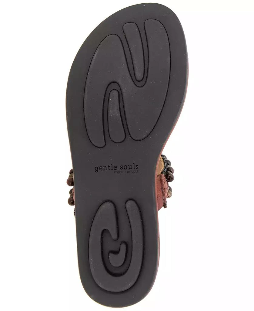 Gentle Souls Women's Lentini Beaded Flat Sandals 5