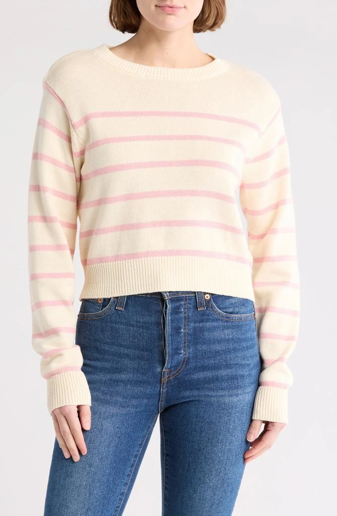 Melrose and Market Stripe Knit Pullover 1