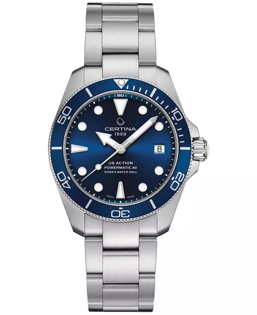 Certina Unisex Swiss Automatic DS Action Diver Stainless Steel Bracelet Watch 38mm