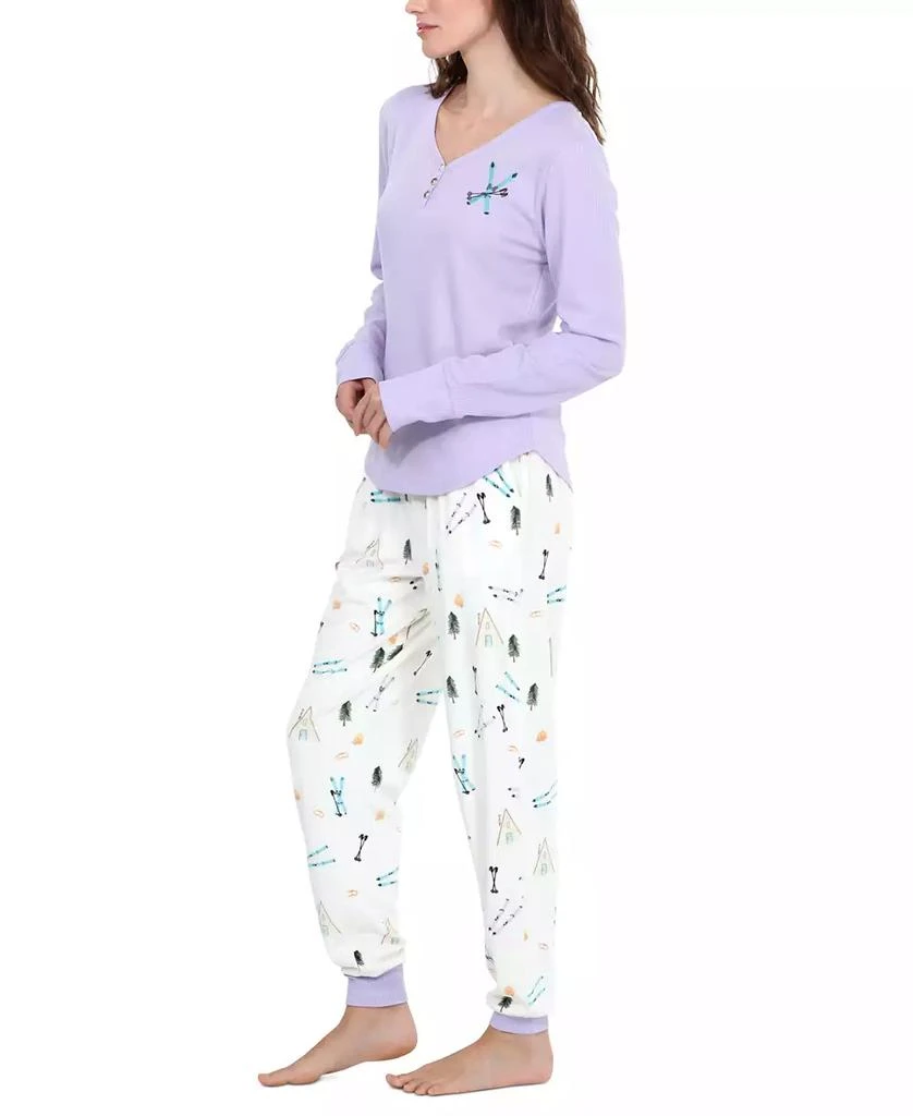 Honeydew Intimates Women's Travel Day Henley Fleece Pajama Set 3