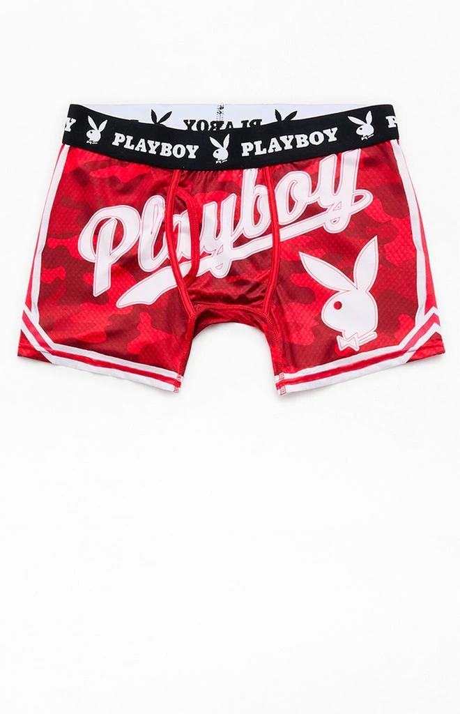 Playboy By PacSun Red Camo Varsity Boxer Briefs 1
