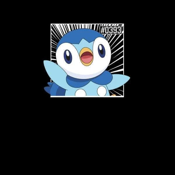 Original Hero Pokemon Piplup Men's T-Shirt - Black 2
