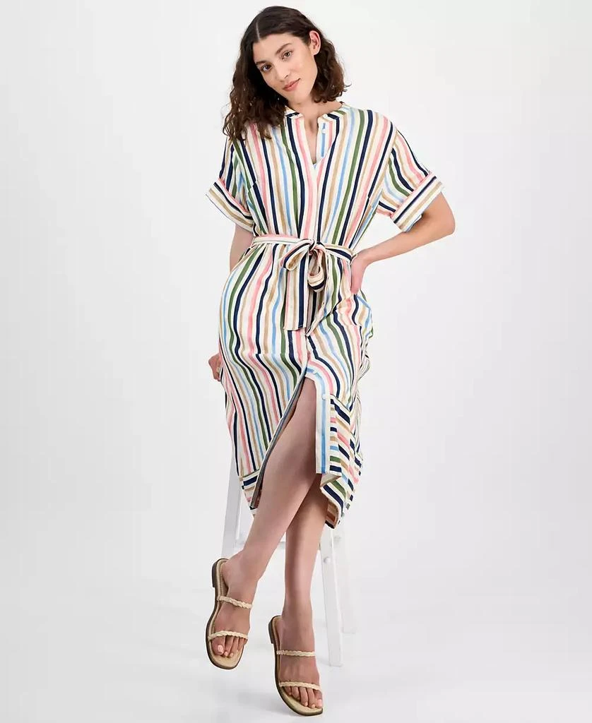 Women's Striped Belted Midi Dress  On Sale Now with Up to 71% Off |  Discover Exclusive Deals & Savings at BeyondStyle  Authentic Nautica Jeans  dress|women's fashion|dresses with Limited-Time Discounts, Free