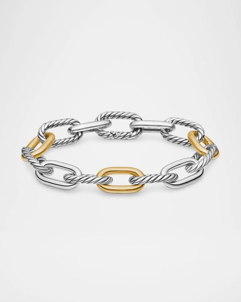 David Yurman DY Madison Chain Bracelet in Silver with 18K Gold, 11mm