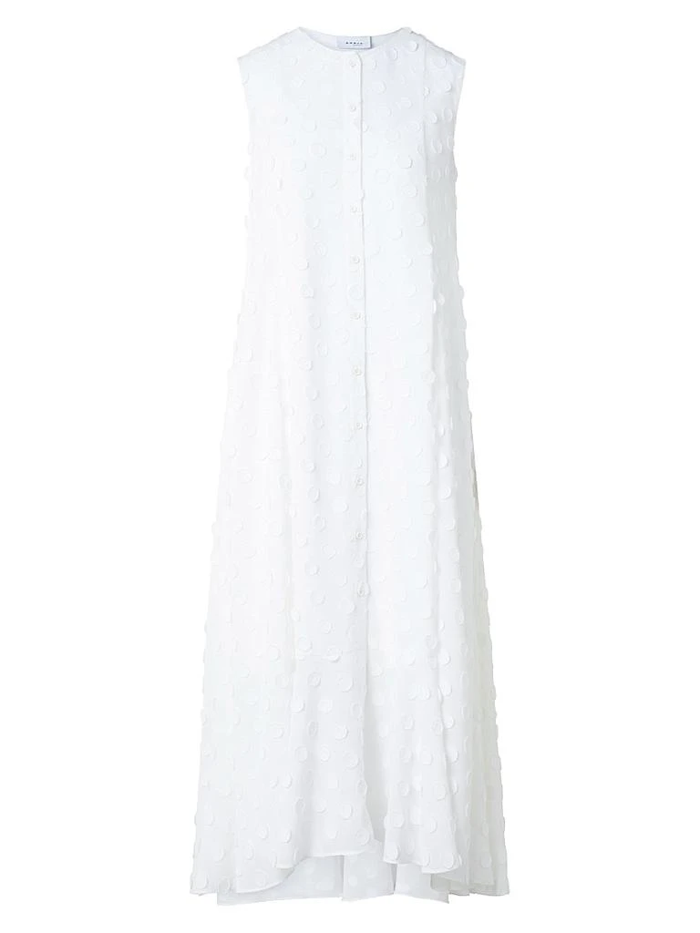 Akris Polka Dot Appliqué Georgette Midi-Dress 3