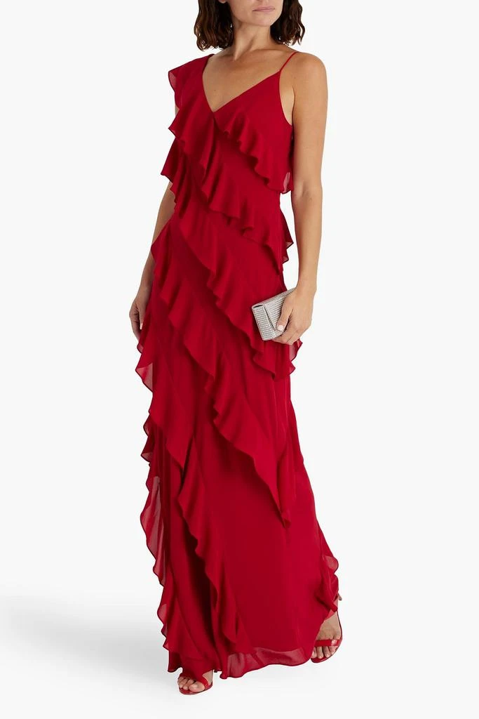 MIKAEL AGHAL Ruffled chiffon maxi dress 2