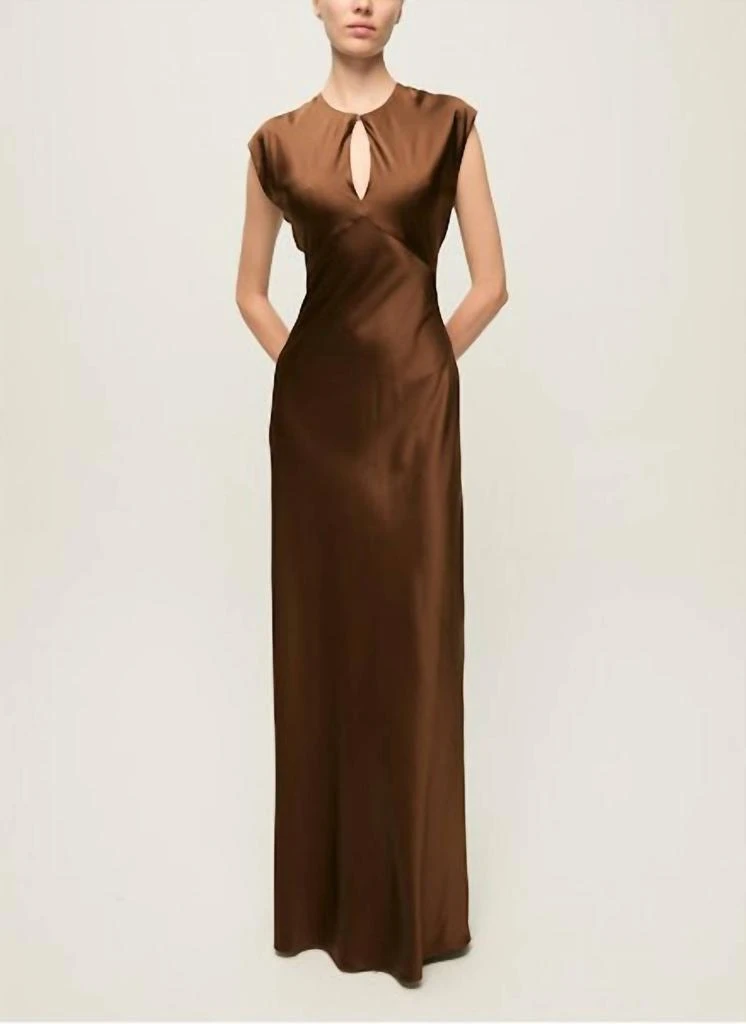 veronica beard flores bead trim maxi dress Linen Blend Delicate Forest Unique Print Sweetheart Neck Beaded Straps Maxi Dress