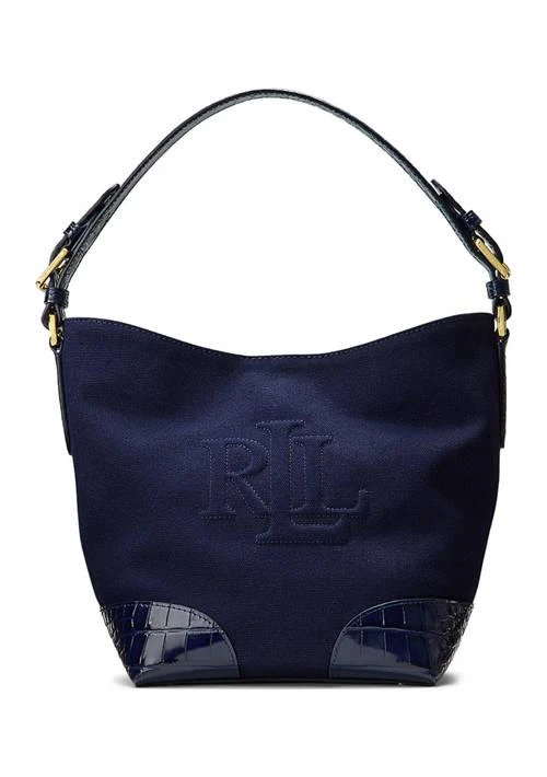 Ralph Lauren Canvas-Leather Medium Witley Bucket Bag 2
