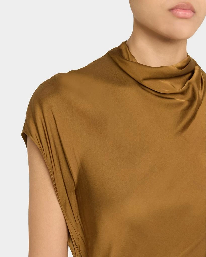 A.L.C. Alma Draped Satin Midi Dress 5