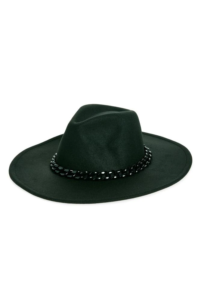 Vince Camuto Chunky Chain Felt Panama Hat 1