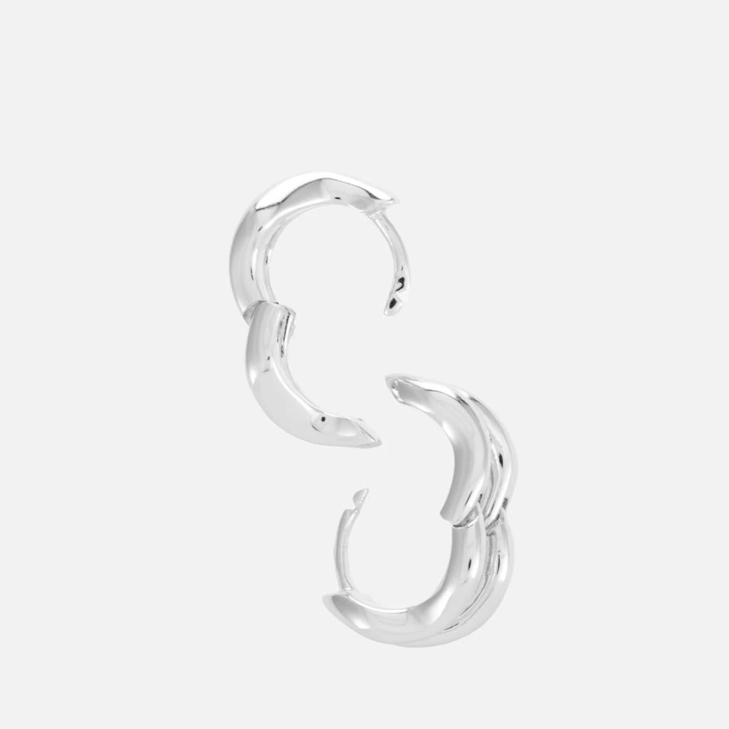 ASTRID & MIYU Molten Sterling Silver Duo Huggie Earrings 3