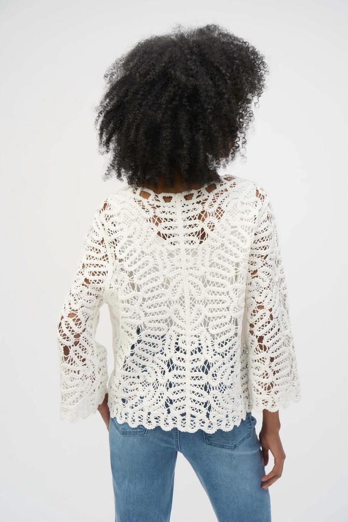 JOSEPH RIBKOFF Joseph Ribkoff - Crochet 3/4 Bell Sleeves Cover-up