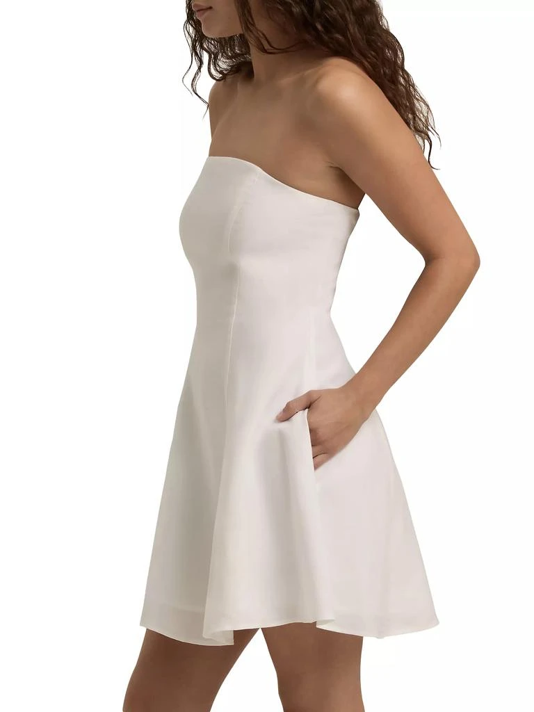 Favorite Daughter The Favorite Linen-Blend Strapless Minidress 4