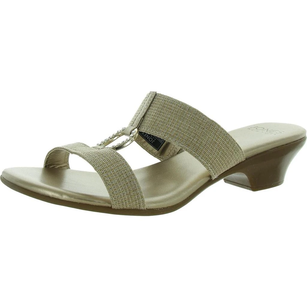 JONES NEW YORK Eanna Womens Embellished Slip-On Wedge Sandals 4