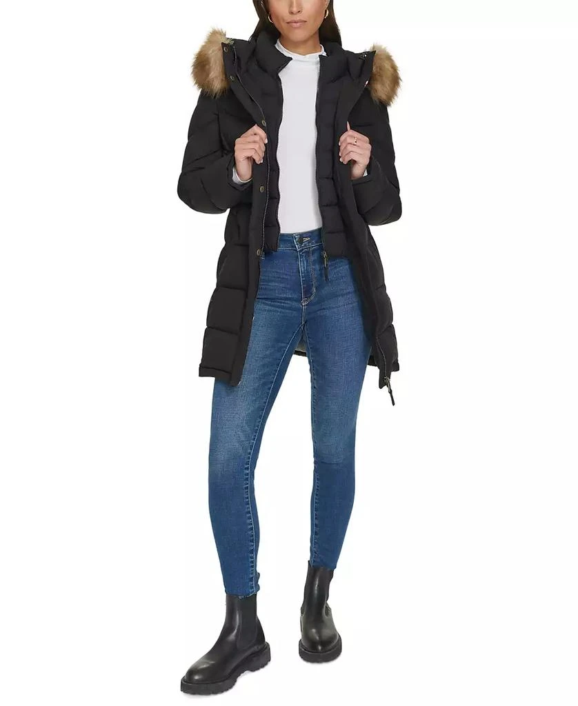 Tommy Hilfiger Women
s Faux-Fur-Trim Hooded Puffer Coat, Created for Macy
s