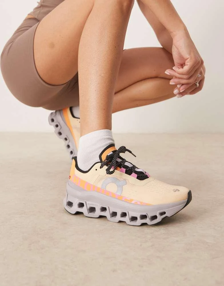 ON RUNNING ON Cloudmonster running trainers in coral 1