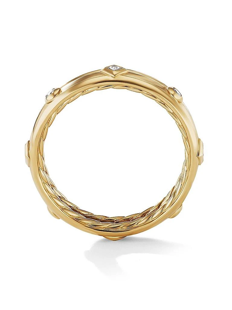 David Yurman Modern Renaissance Band Ring In 18K Yellow Gold 4