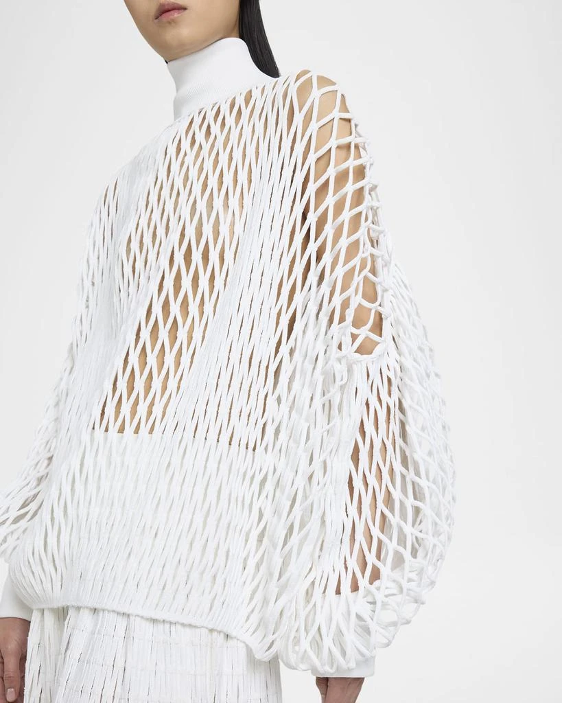 Alaia Macrame Knit High-Neck Sweater 5