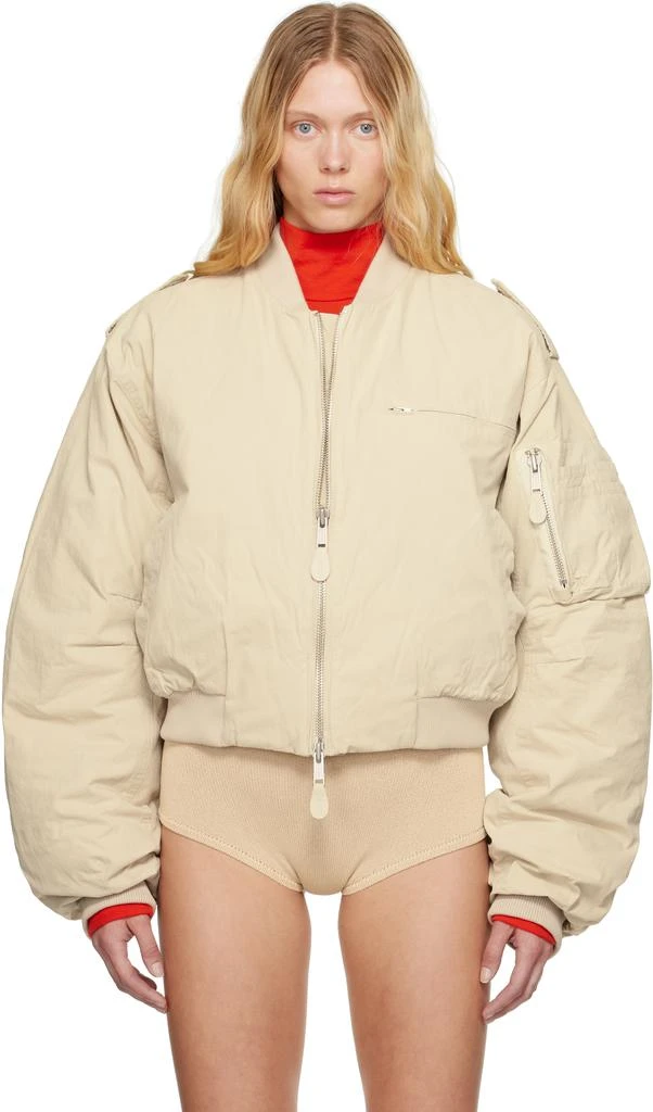 Entire Studios Beige A-4 Bomber Jacket 1