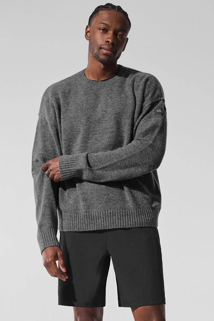 Alo New Class Cashmere Crewneck Sweater - Platinum Grey 2