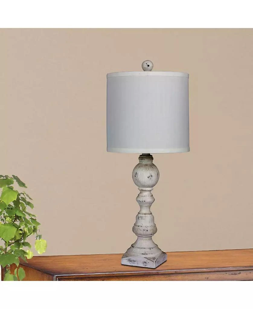 FANGIO LIGHTING Distressed Balustrade Resin Table Lamps, Set of 2 2