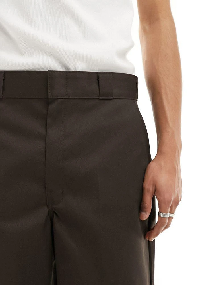 DICKIES Dickies 13 inch tailored shorts in dark brown 4