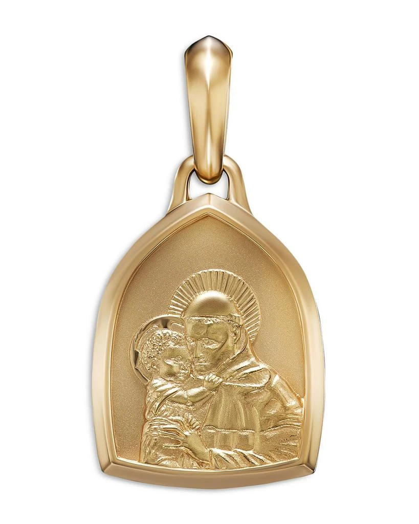 David Yurman 18K Yellow Gold Amulets St. Anthony Pendant 1