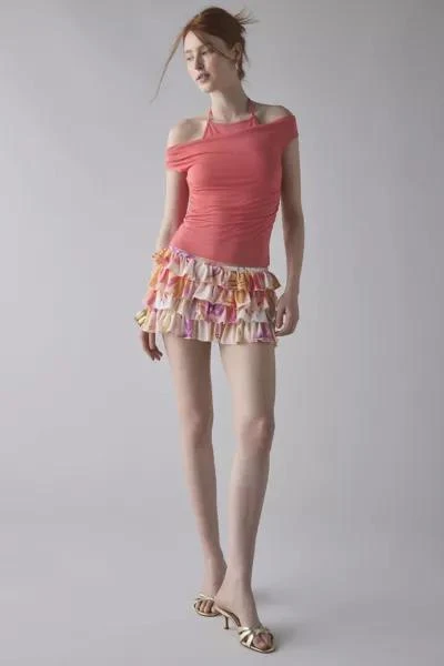 Urban Outfitters UO Marni Short Sleeve Layered Twofer Crop Top 3