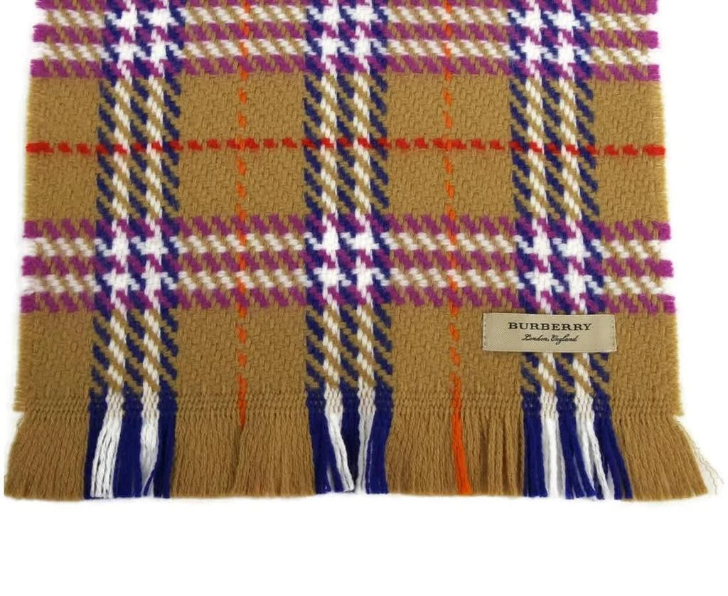 Burberry Women
s Antique Vintage Check Extra Fine Merino Wool Scarf 5