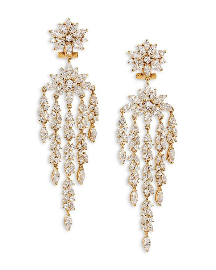 Nadri Sav Cubic Zirconia Cluster Chandelier Earrings 1