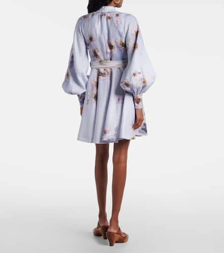 Zimmermann Hypnotic floral linen shirt dress 3