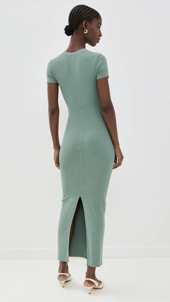 Good American Ribbed Tee Maxi Dress With Slit 2