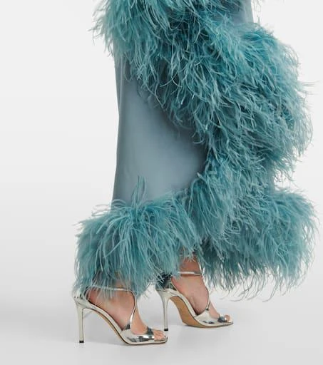 Taller Marmo Ubud Extravaganza feather-trimmed gown 5