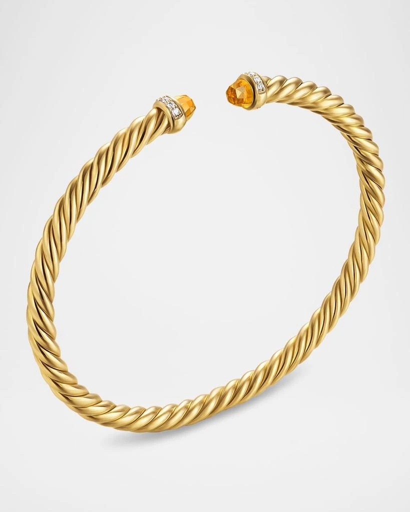 David Yurman Modern Cablespira Bracelet in 18K Gold with Gemstones and Diamonds, 4mm 2